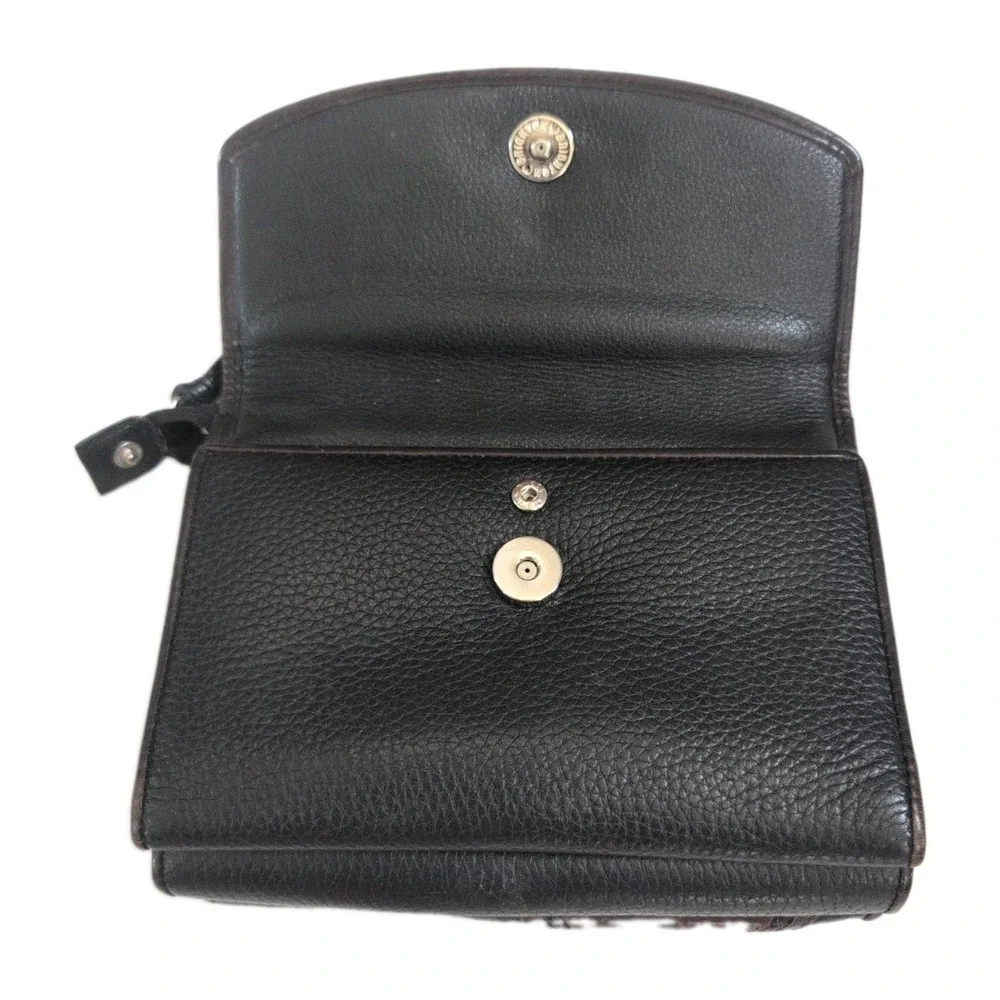 Vintage BRIGHTON Womens Leather Multi Pocket Brown Bag - NO STRAP